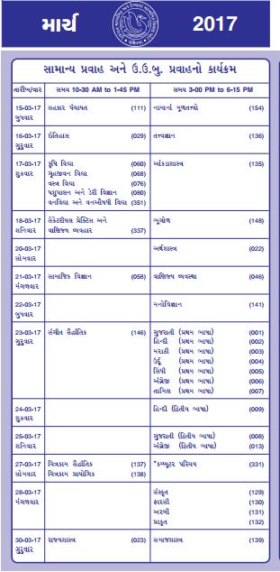 GSEB Class 12 Time Table 2017 GSEB Class 12 Time Table 2017