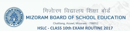 Mizoram Class 10 Time Table